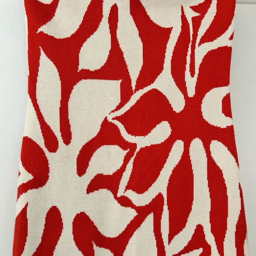 House of Harlow 1960 Red and Cream Floral Maxi Dress - Picture 3 of 3